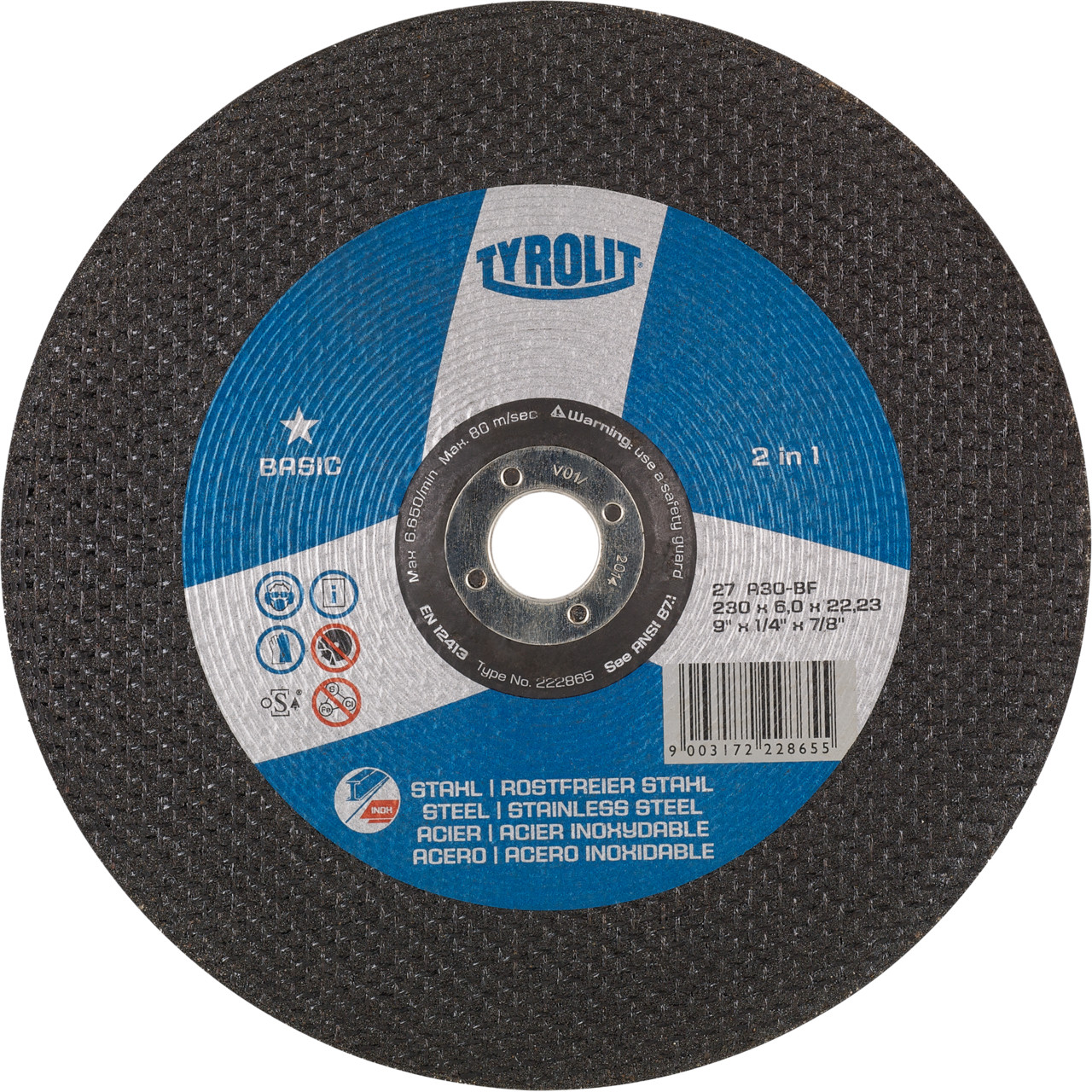 Disco de Desbaste 115x6,0mm Ao e Inox - 222858